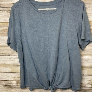 Pale blue front tie short sleeve tee size XL